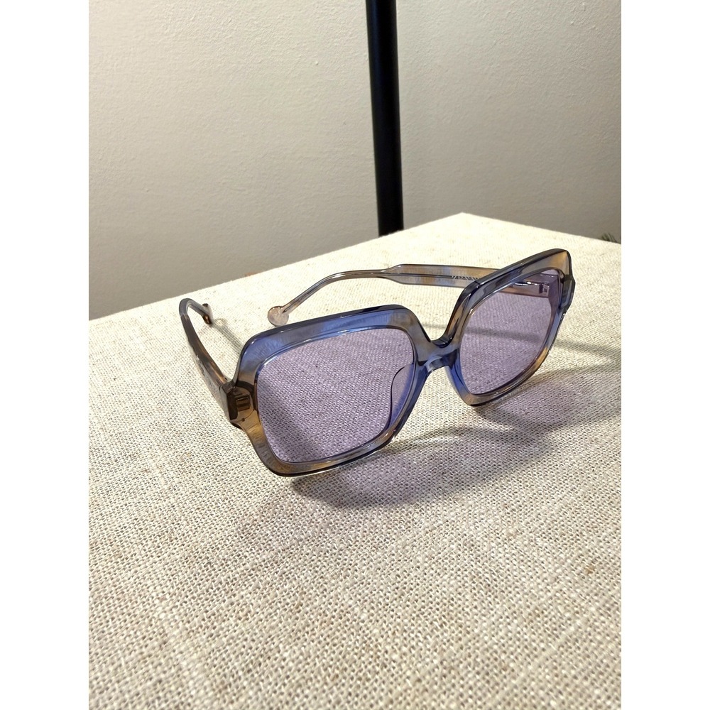 Zenni kids sunglass retro summer blue lens funky brown pool vacation outdoor OS